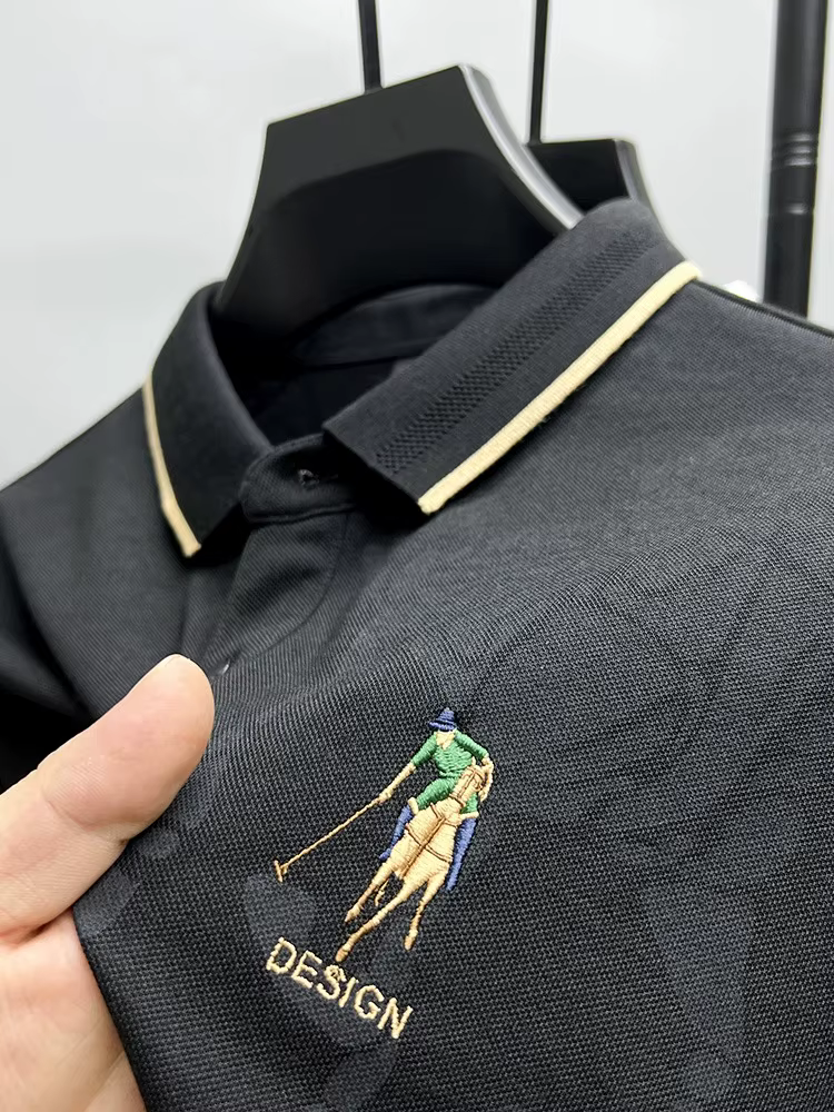 Polo à manches longues imprimé pour hommes