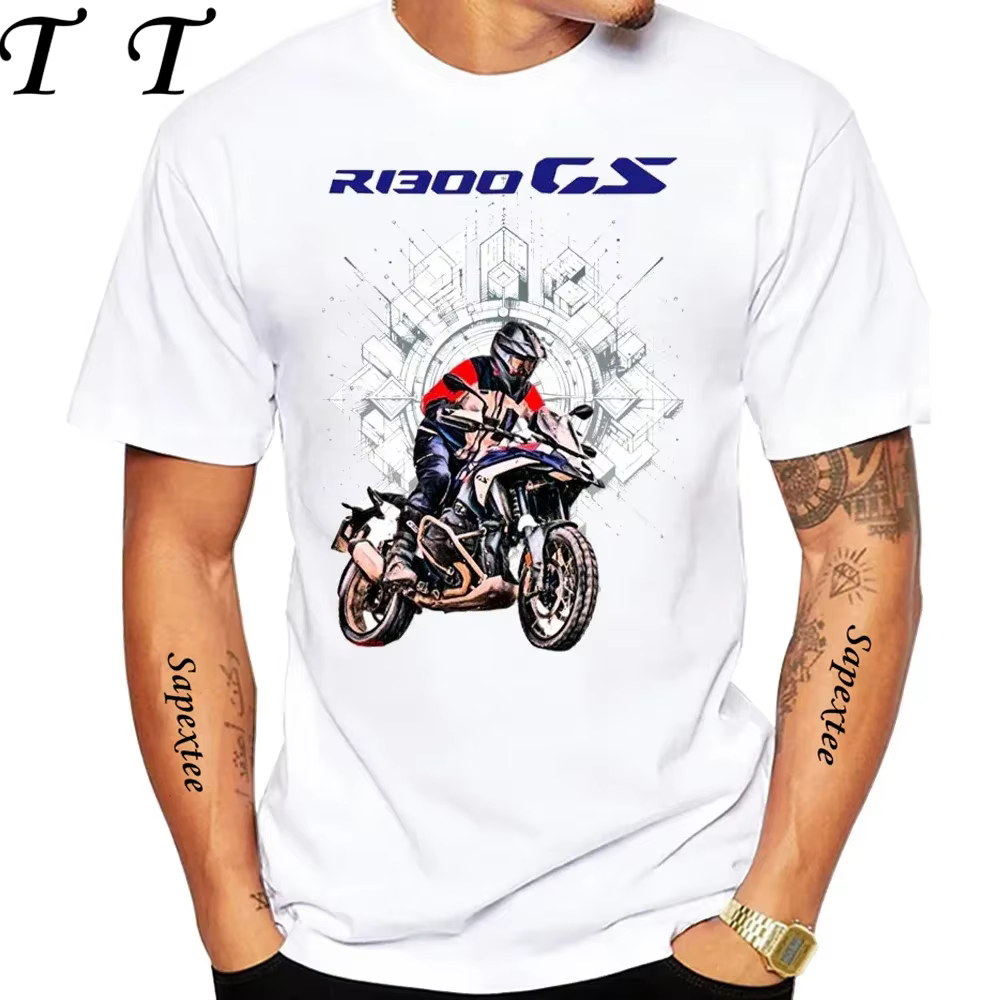 Big Trail R 1300 GS Adventure Style Sport équitation T-Shirt été hommes à manches courtes homme blanc décontracté hauts moto garçon t-shirts