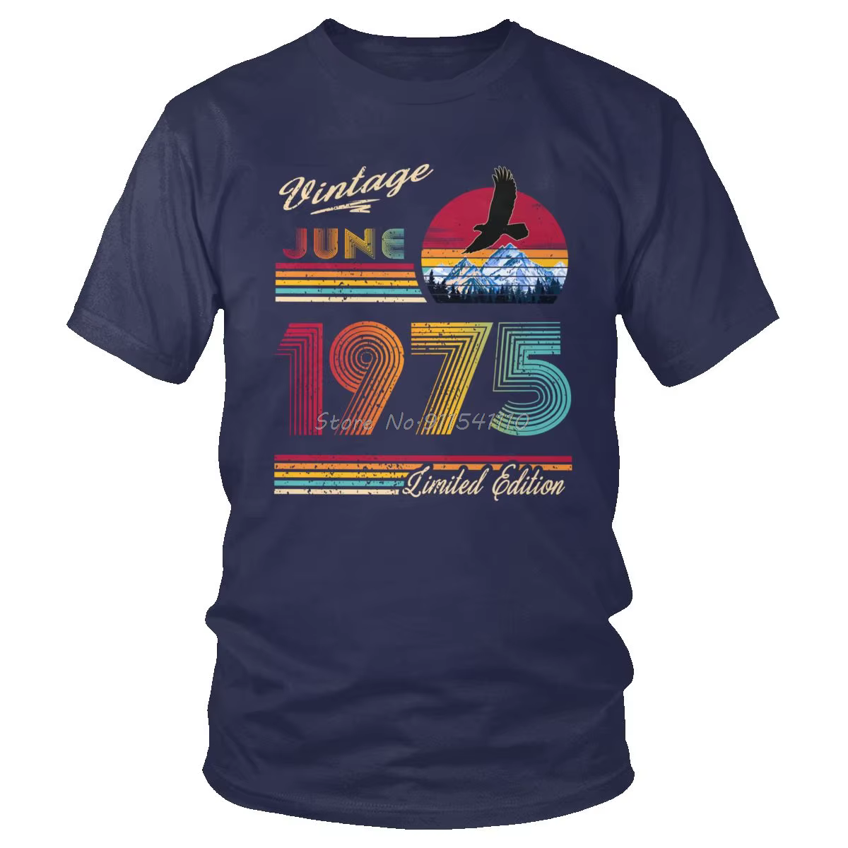 Retro June 1975 Birthday Tshirt Men Short Sleeves Cotton Tee TShirts O-neck T Shirt