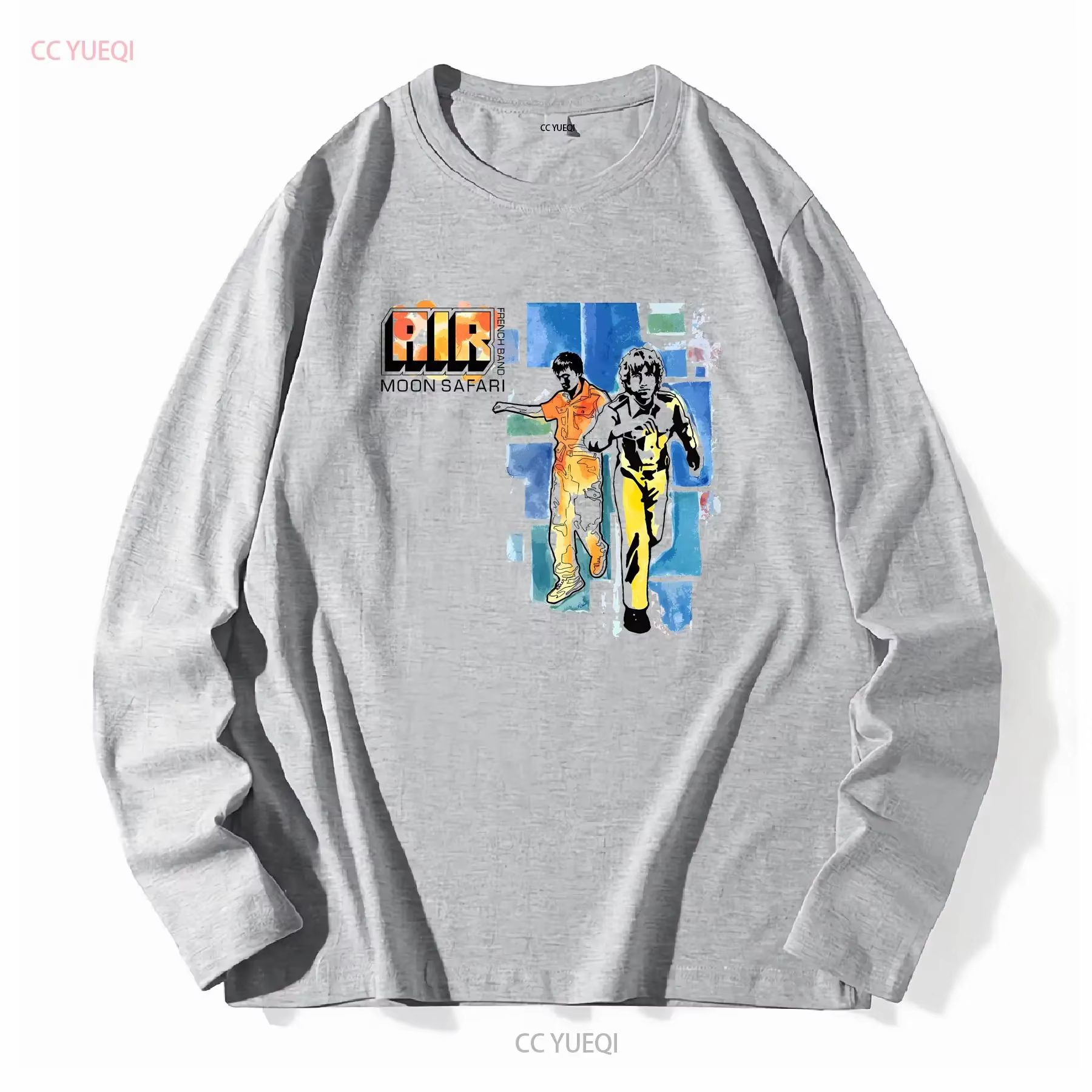 AIR BAND Moon Safari T Shirt Full Size S 5XL SN204 manches longues ou courtes vintage Graphique délavé Confortable Élégant Polyvalent