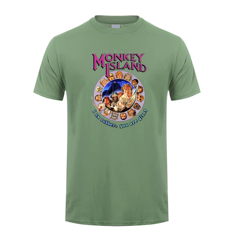 Secret de l'île des singes t-shirt été hommes coton à manches courtes T-shirts drôle