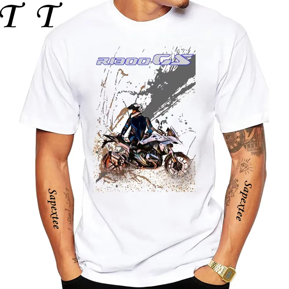 Big Trail R 1300 GS Adventure Style Sport équitation T-Shirt été hommes à manches courtes homme blanc décontracté hauts moto garçon t-shirts