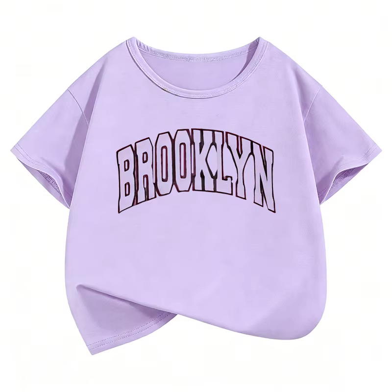 T-shirts à la mode imprimés avec des lettres Brooklyn
