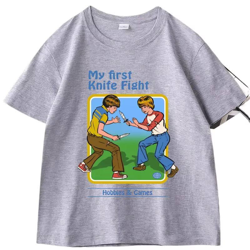 Steven Rhodes My First Knife Fight T-shirts pour hommes et femmes