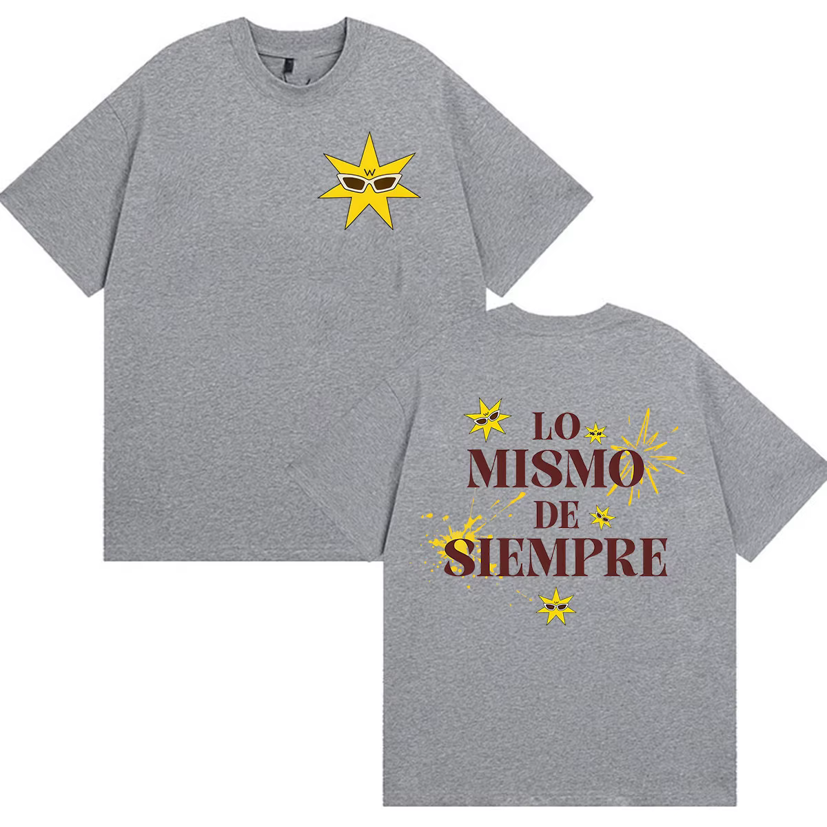 T-shirt imprimé Mora Lo Mismo De Siempre Tour 2026 pour hommes et femmes