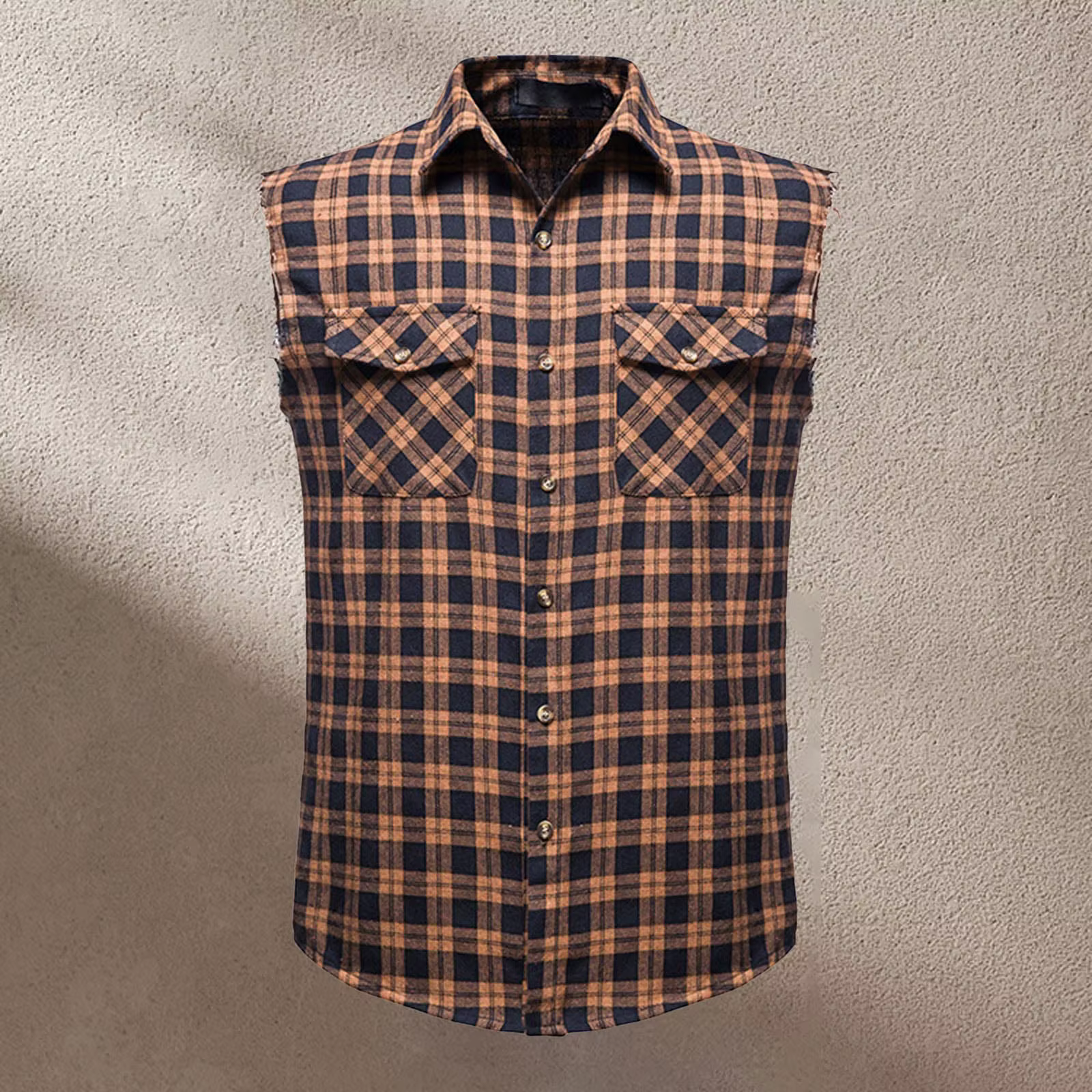 Chemise décontractée sans manches pour hommes