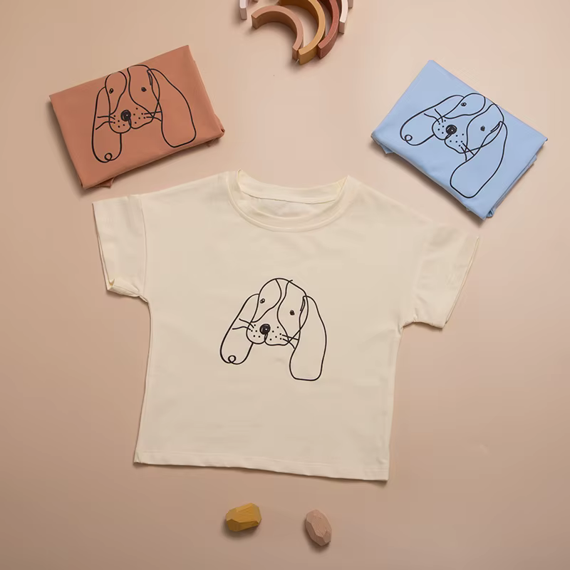 3 pièces T-shirts à manches courtes pour enfants pour garçons filles motif de dessin animé mignon hauts enfant en bas