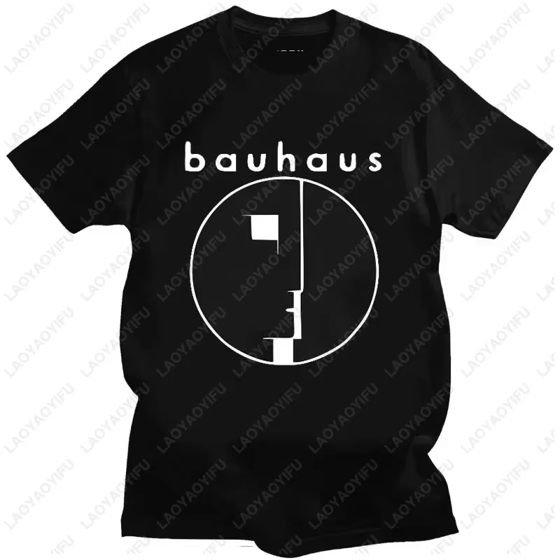 Hommes t-shirts Bauhaus Post Punk Goth Rock col rond graphique