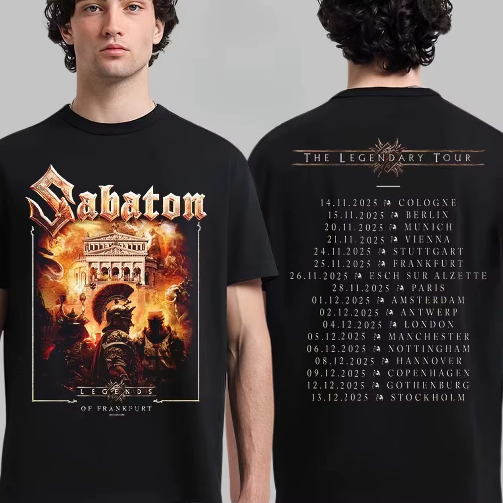 Sabaton Yamato Anchor & Ship Logo Graphic Tee Metal Streetwear Haut décontracté unisexe à manches courtes