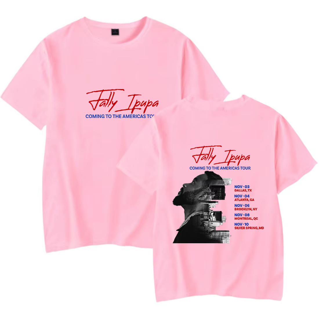 Fally Ipupa venue à la tournée américaine T-shirt décontracté à manches courtes hommes femmes t-shirts
