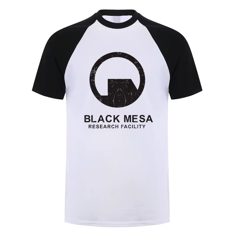 Noir Mesa établissement de recherche t-shirt graphique hommes coton Streetwear à manches courtes t-shirts