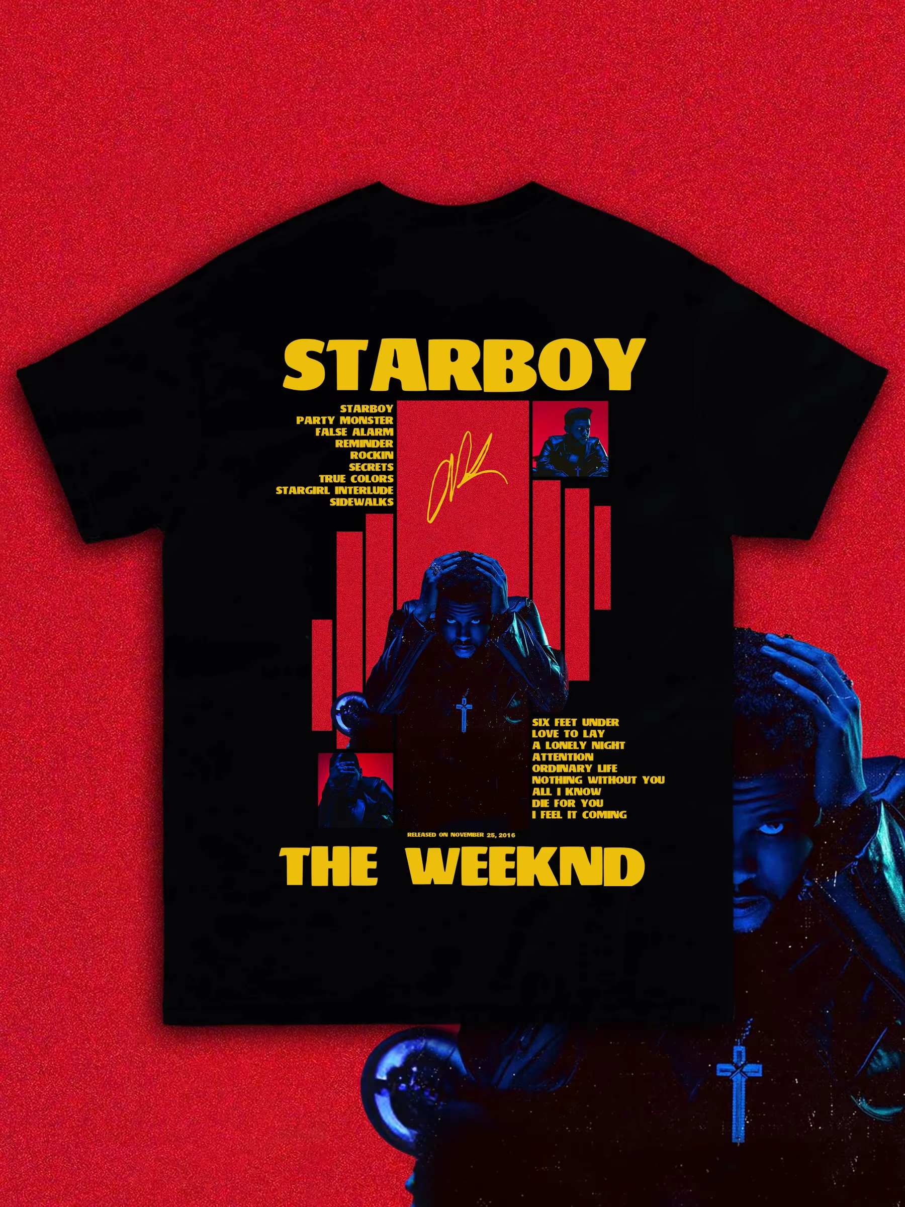 T-shirts imprimés graphiques « Starboy » de The Weeknd
