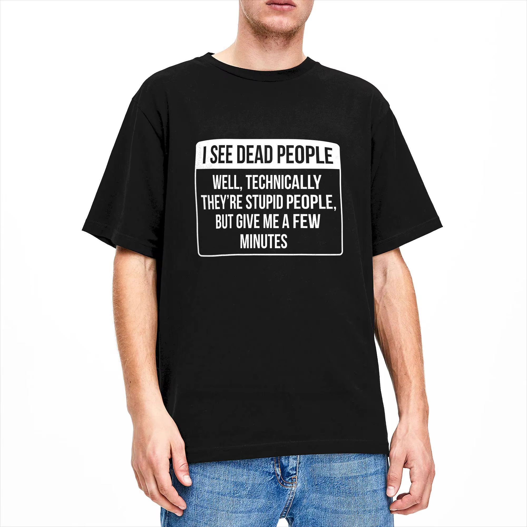 T-shirt pour hommes avec inscription « I See Dead People »