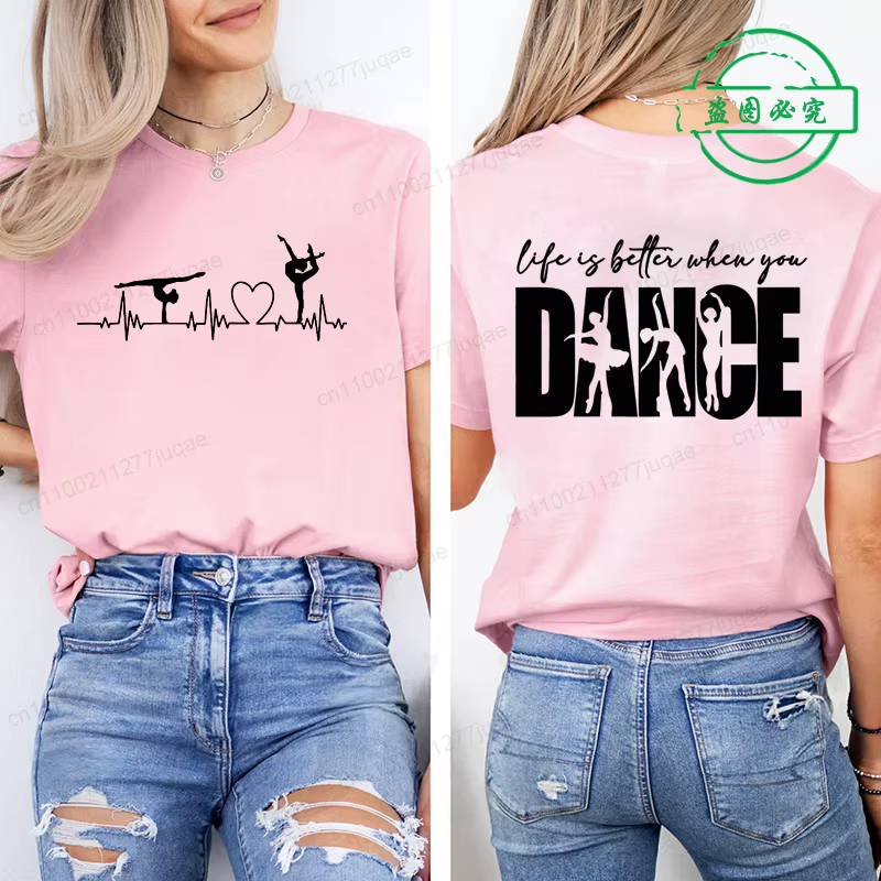 T-shirts imprimés amusants « Life Is Better » pour femmes