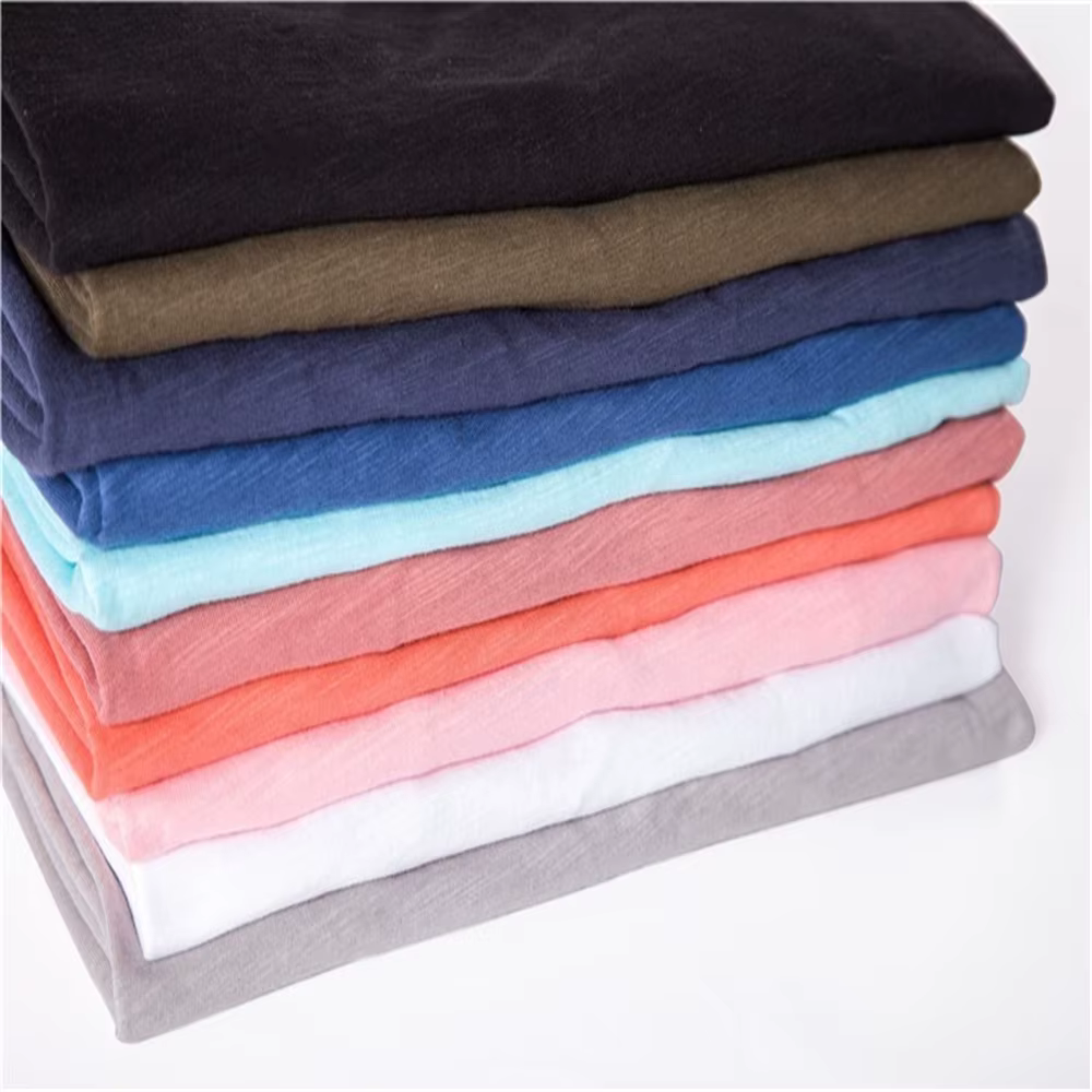 Qualité de la marque100% coton t shirt homme de marque Col en V mode