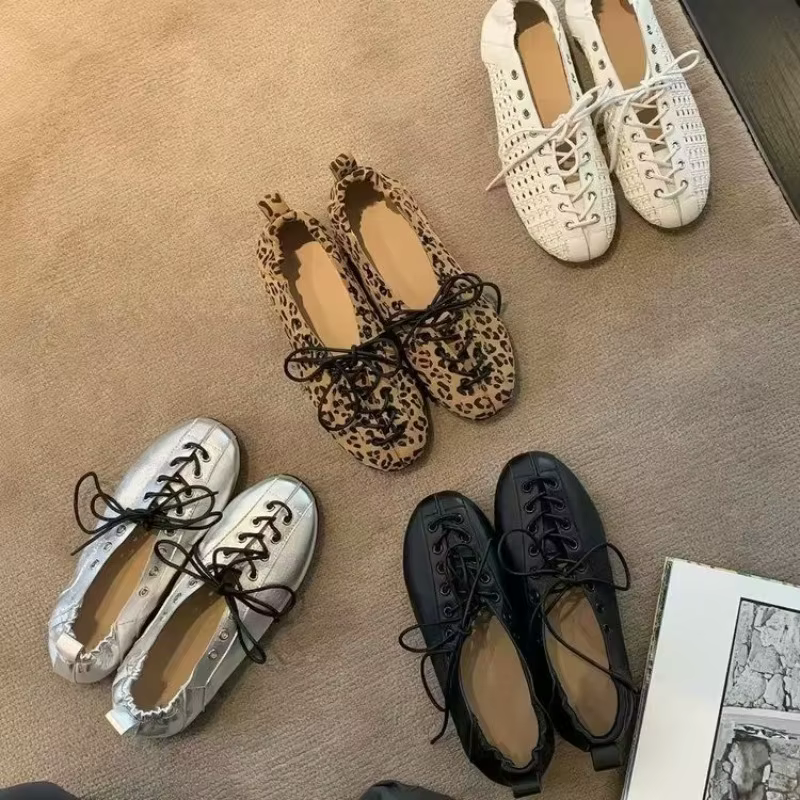 Nouvelles Chaussures Plates Décontractées à Bout Rond pour Femmes 2026 – Style Rétro
