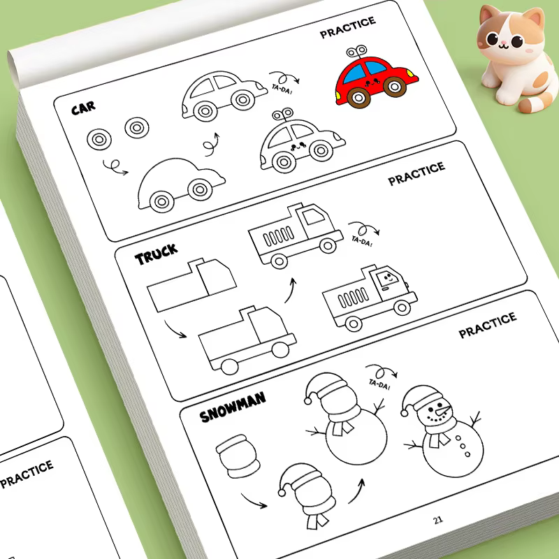 Livre de dessin facile à réaliser étape par étape pour enfants