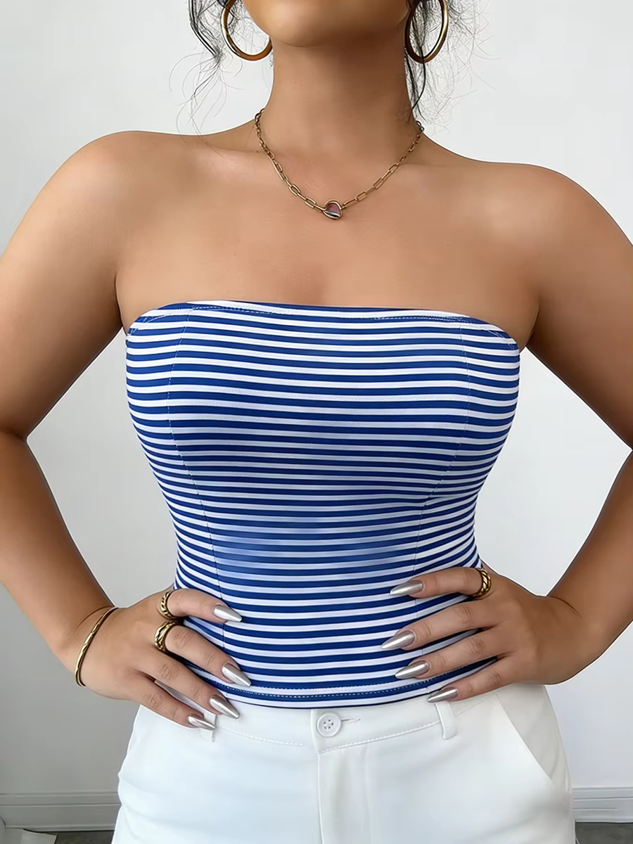 Haut tube sans bretelles pour femme