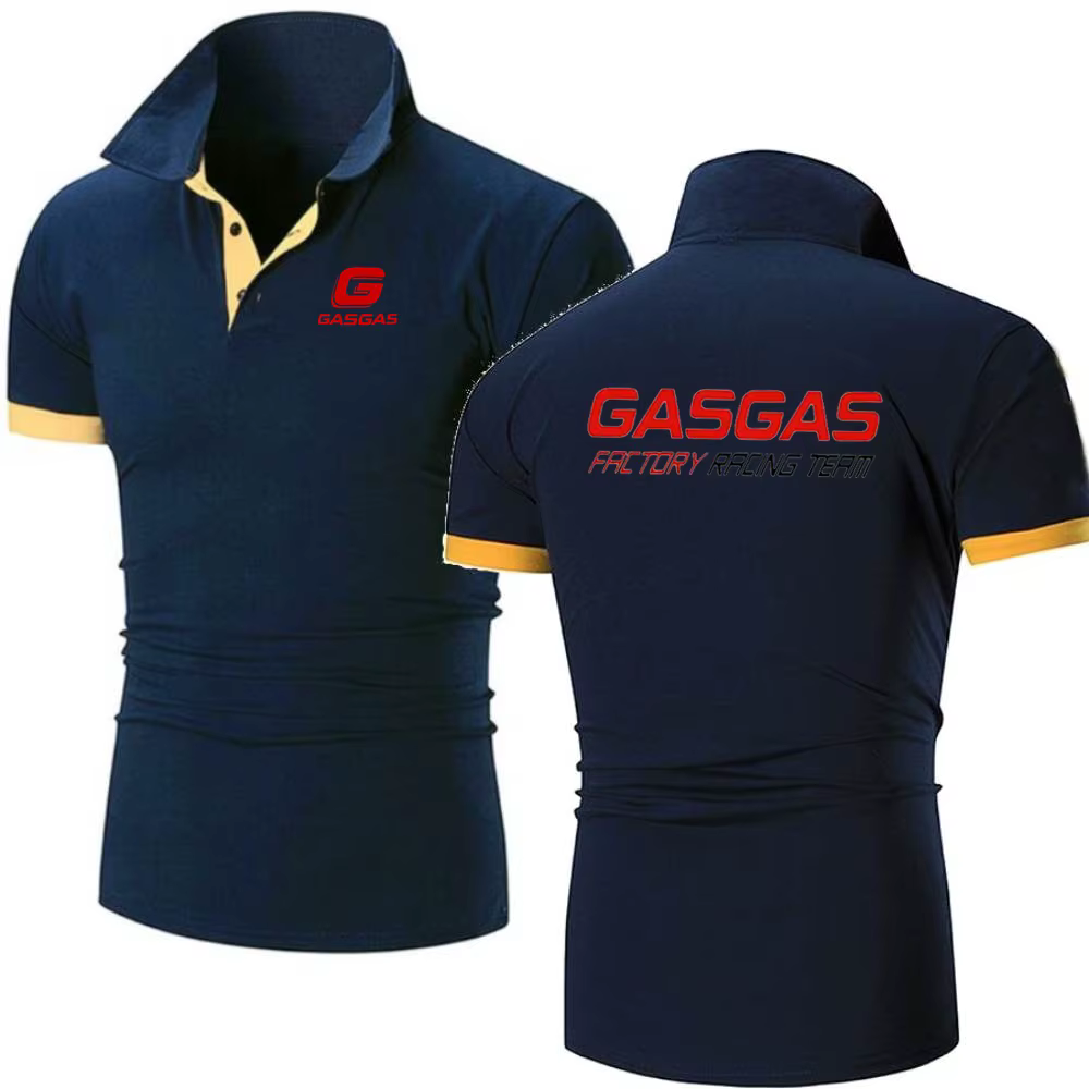Moto GASGAS usine équipe de course hommes polos décontracté Golf hauts t-shirt respirant maille coton à manches courtes