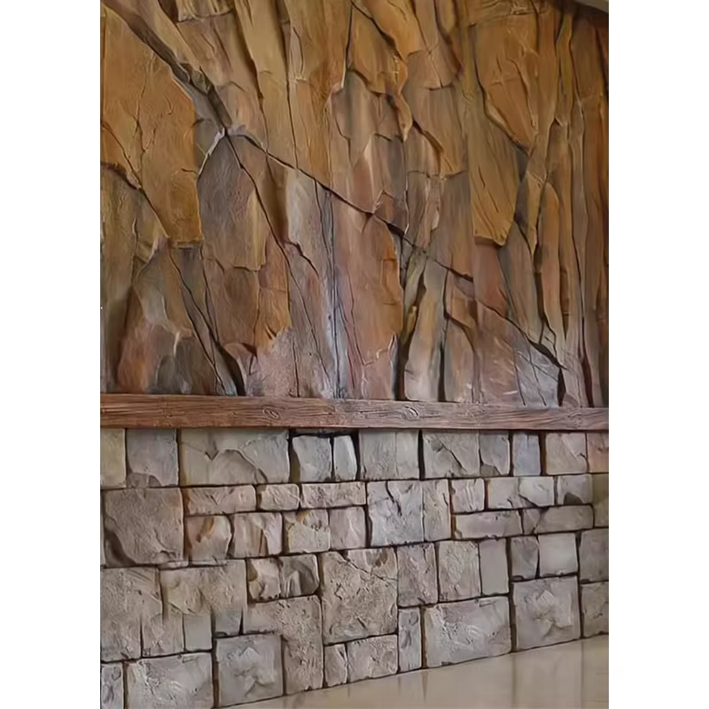 Rock Mountain Rock PU Background Wall Art Stone
