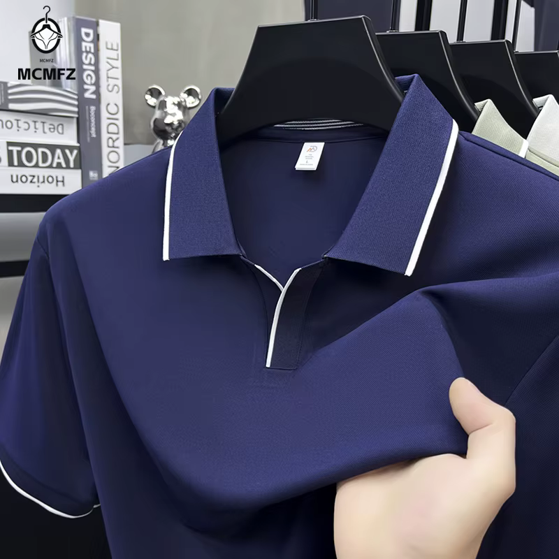 Chemises polo à manches courtes pour hommes