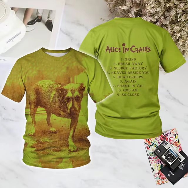 Alice In Chains populaire Rock impression 3D T-shirt été nouveaux hommes femmes Hip Hop tendance à manches courtes