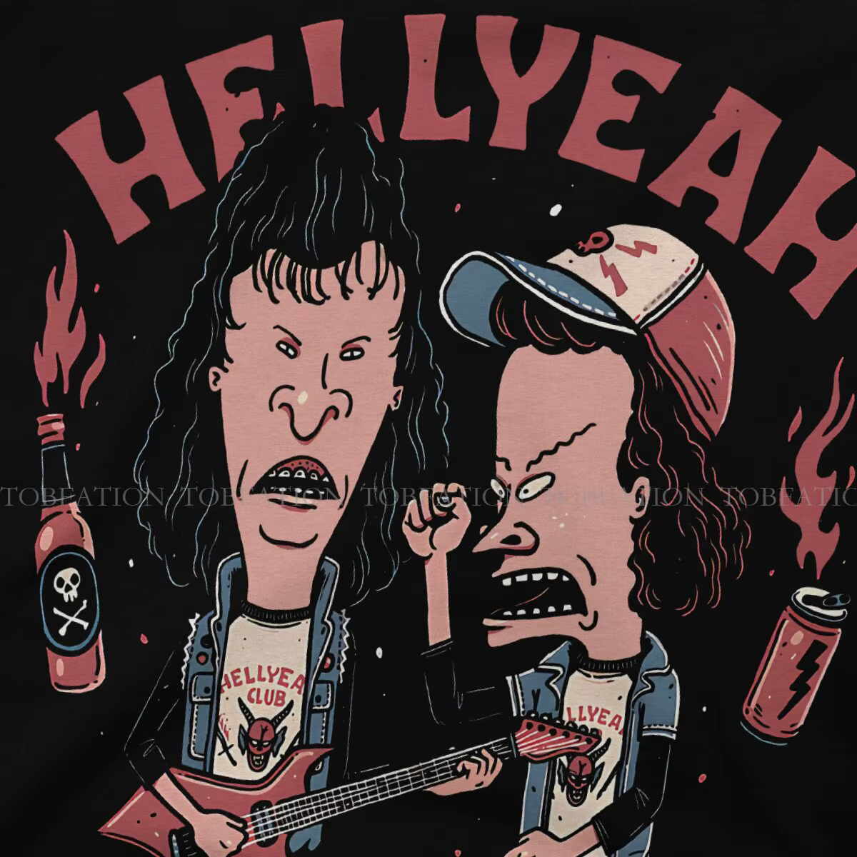 T-shirt Beavis and Butthead Hellcapted Club pour hommes