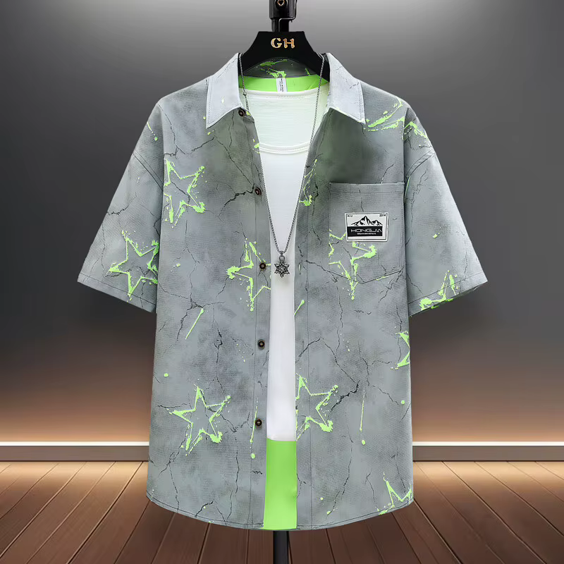 Chemises + shorts 2025 vêtements de sport d'été mode homme manches courtes imprimé ensembles