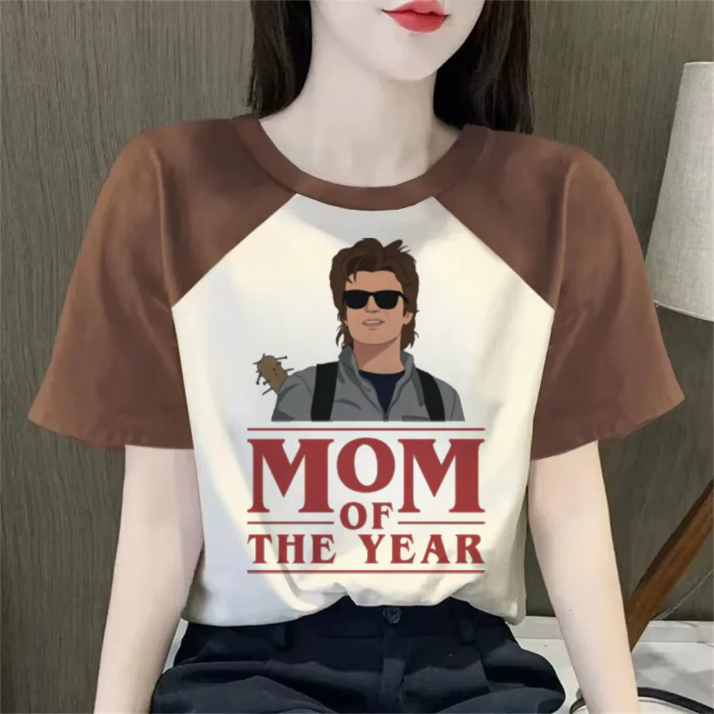 Steve Harrington Top T-Shirts femmes à l'envers université Harajuku Hawkins Hip Hop graphique chemise colorée