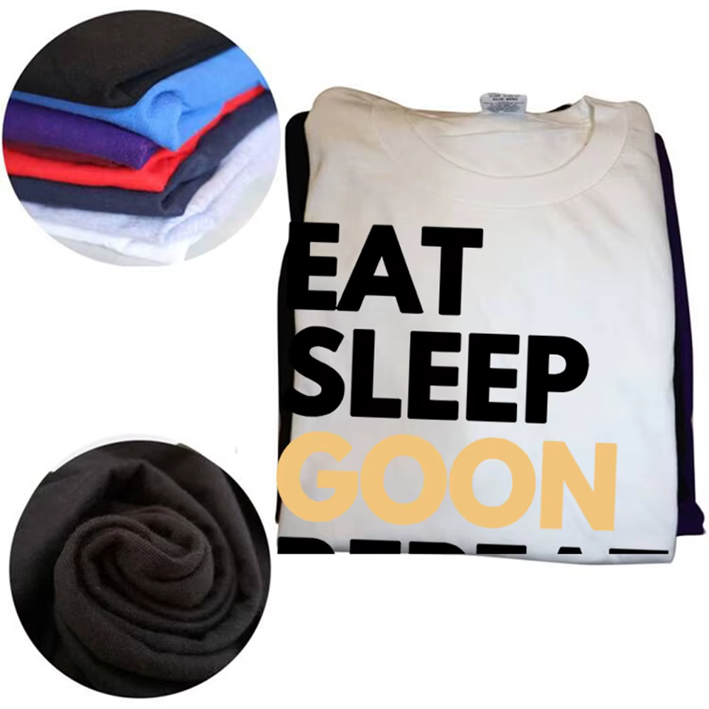 Gooner drôle Gooning Meme manger sommeil Goon répéter hommes vêtements mode t-shirts coton à manches courtes surdimensionné ample t-shirts hauts