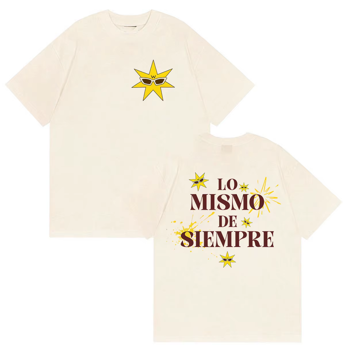 T-shirt imprimé Mora Lo Mismo De Siempre Tour 2026 pour hommes et femmes