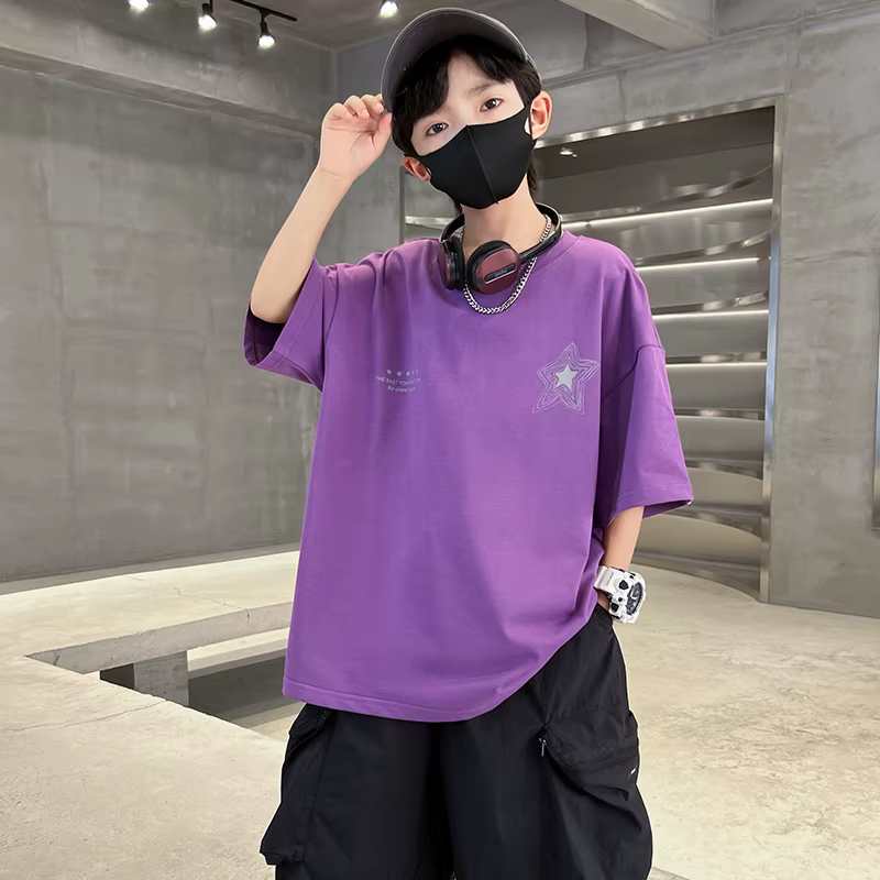 Été garçon vêtements de luxe T-shirt pour Tween enfant nouveau décontracté à manches courtes