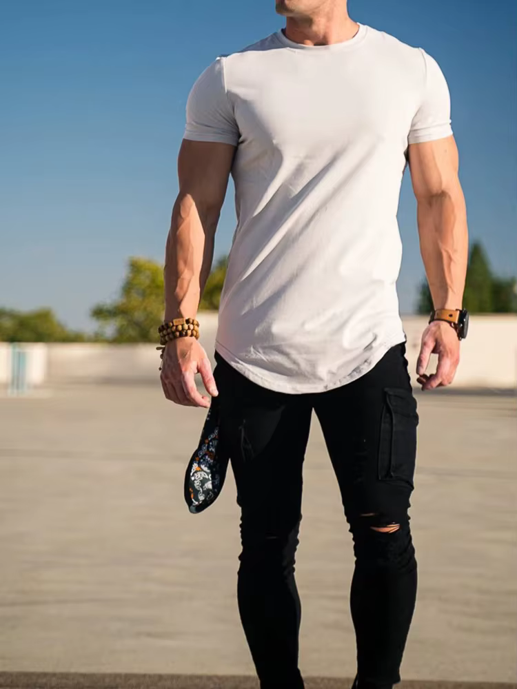 T-shirt à manches courtes en coton pour hommes