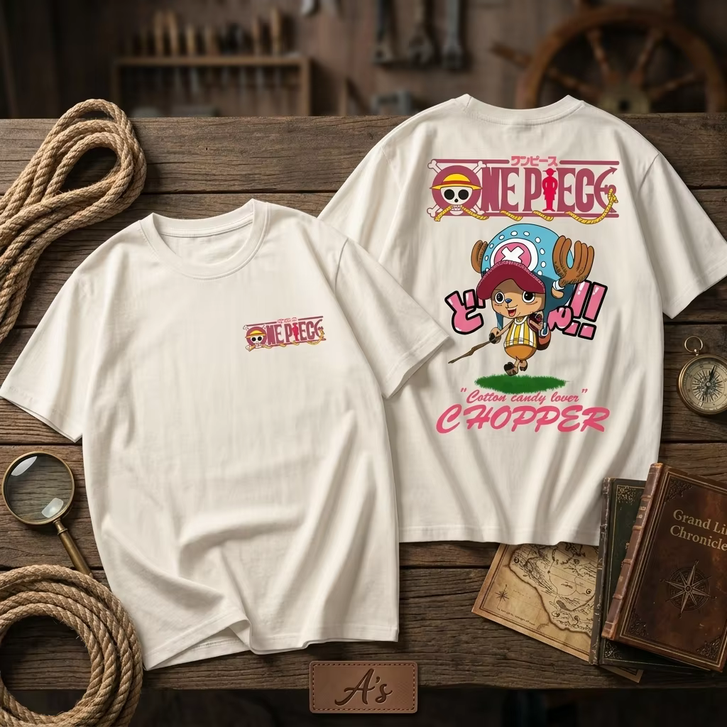 T-shirt One Piece Chopper Homme Femme 2026 Été Manches Courtes Imprimé Anime Streetwear Décontracté Vêtement Parent-Enfant Unisexe