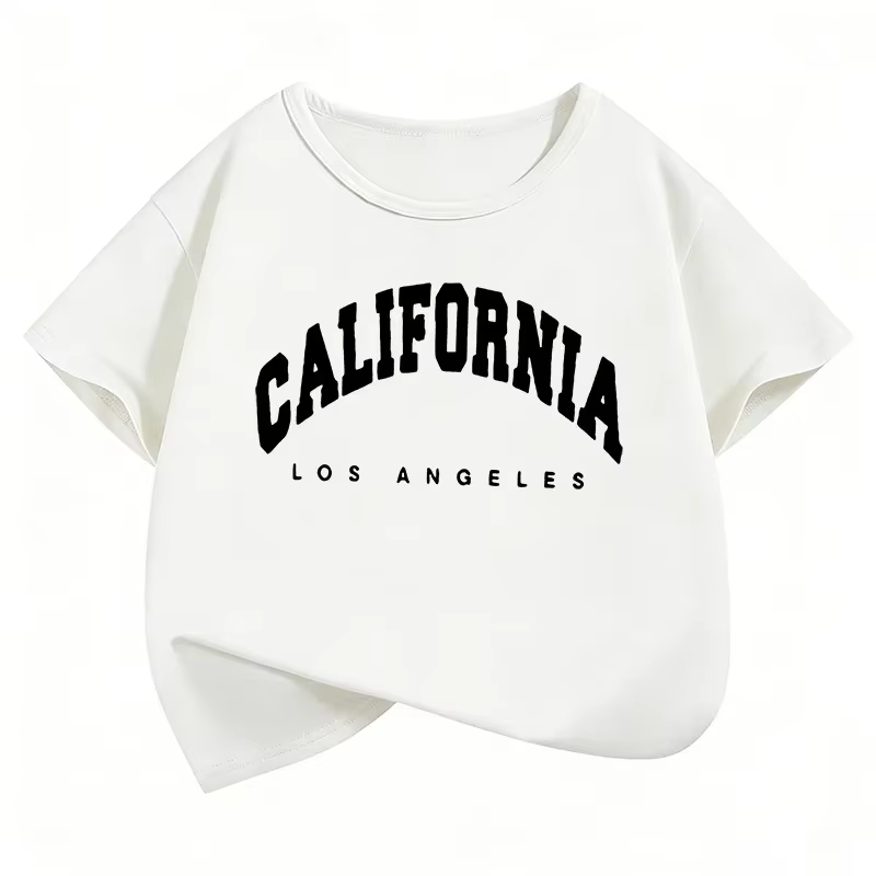 T-shirts imprimés avec lettres California Los Angeles