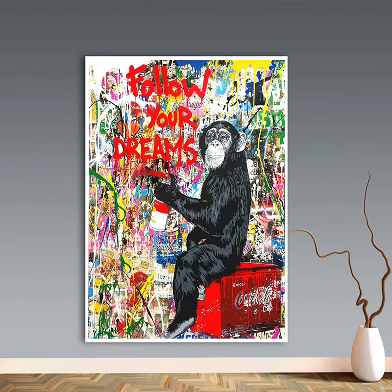 Graffiti Street Wall Art Pop Art affiches Banksy Portraits de personnes célèbres peintures à l'huile abstraites imprimées salon décor à la maison