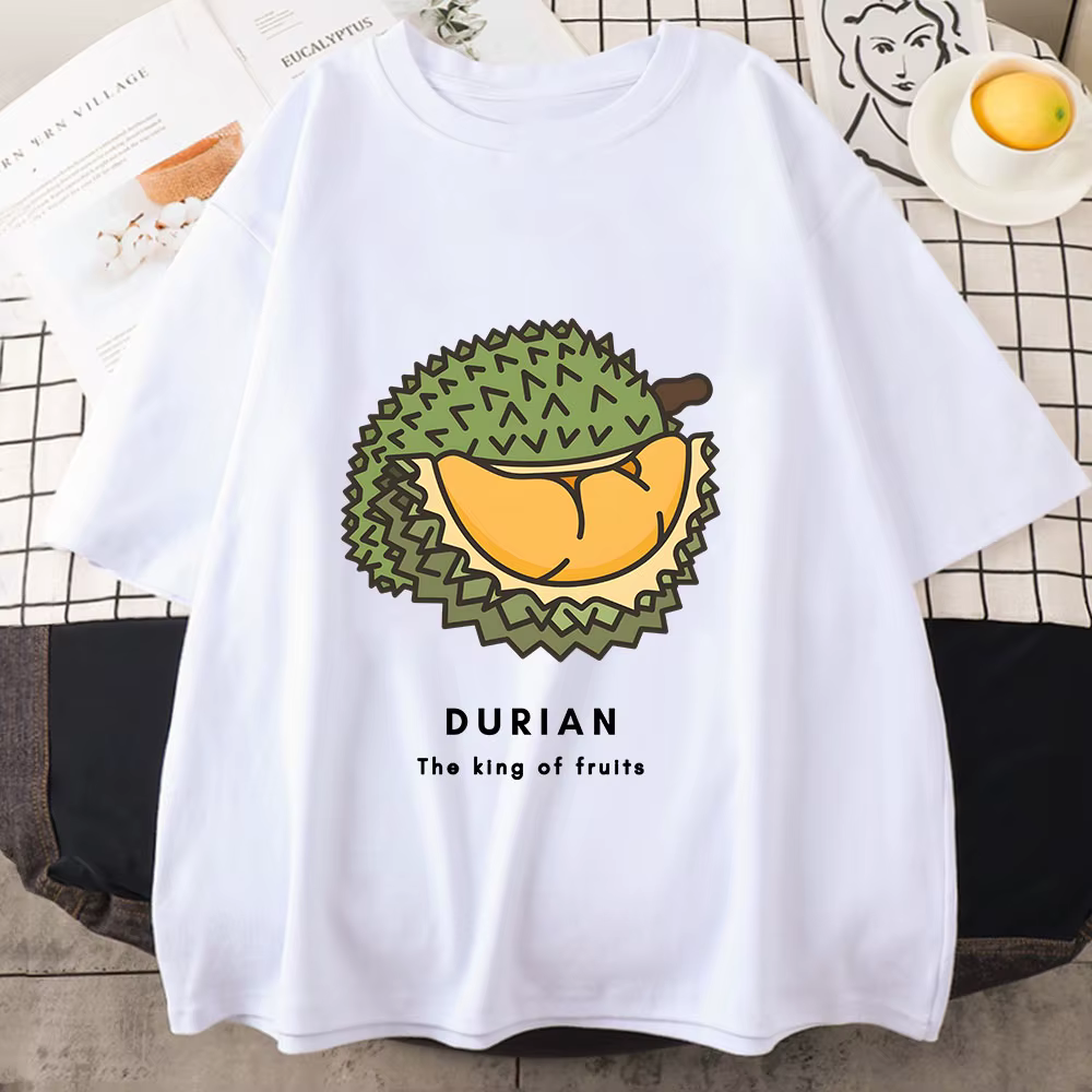 Durian-T-shirt à manches courtes pour hommes et femmes