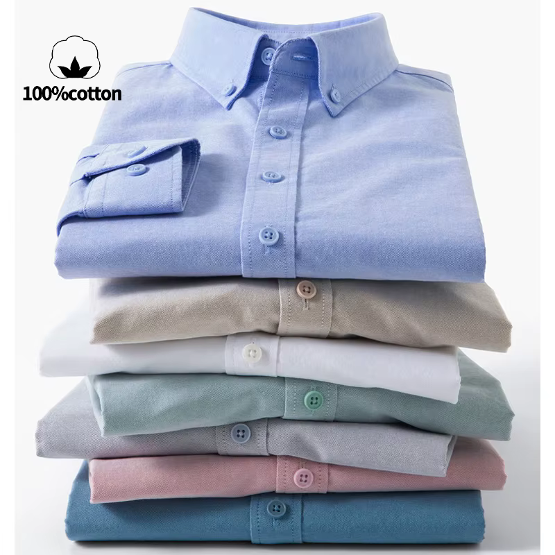 Chemise Oxford 100 % coton pour homme - Respirante
