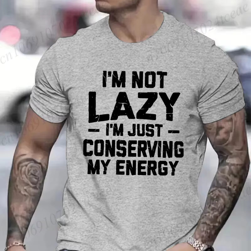 T-shirt humoristique pour hommes « Je ne suis pas paresseux » – Cadeau d'anniversaire pour mari