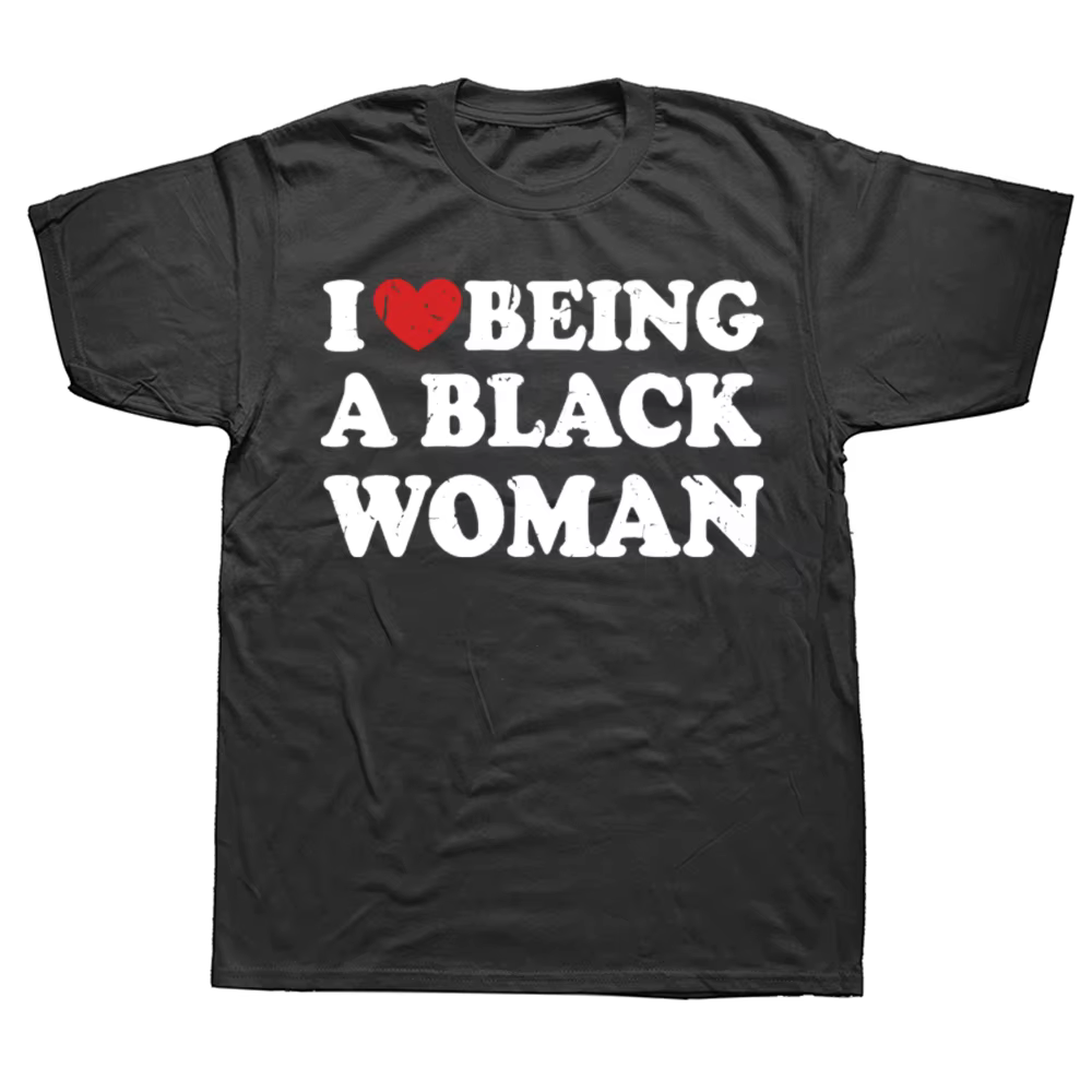 T-shirt homme et femme noir 100% coton, humoristique et décontracté, à la mode