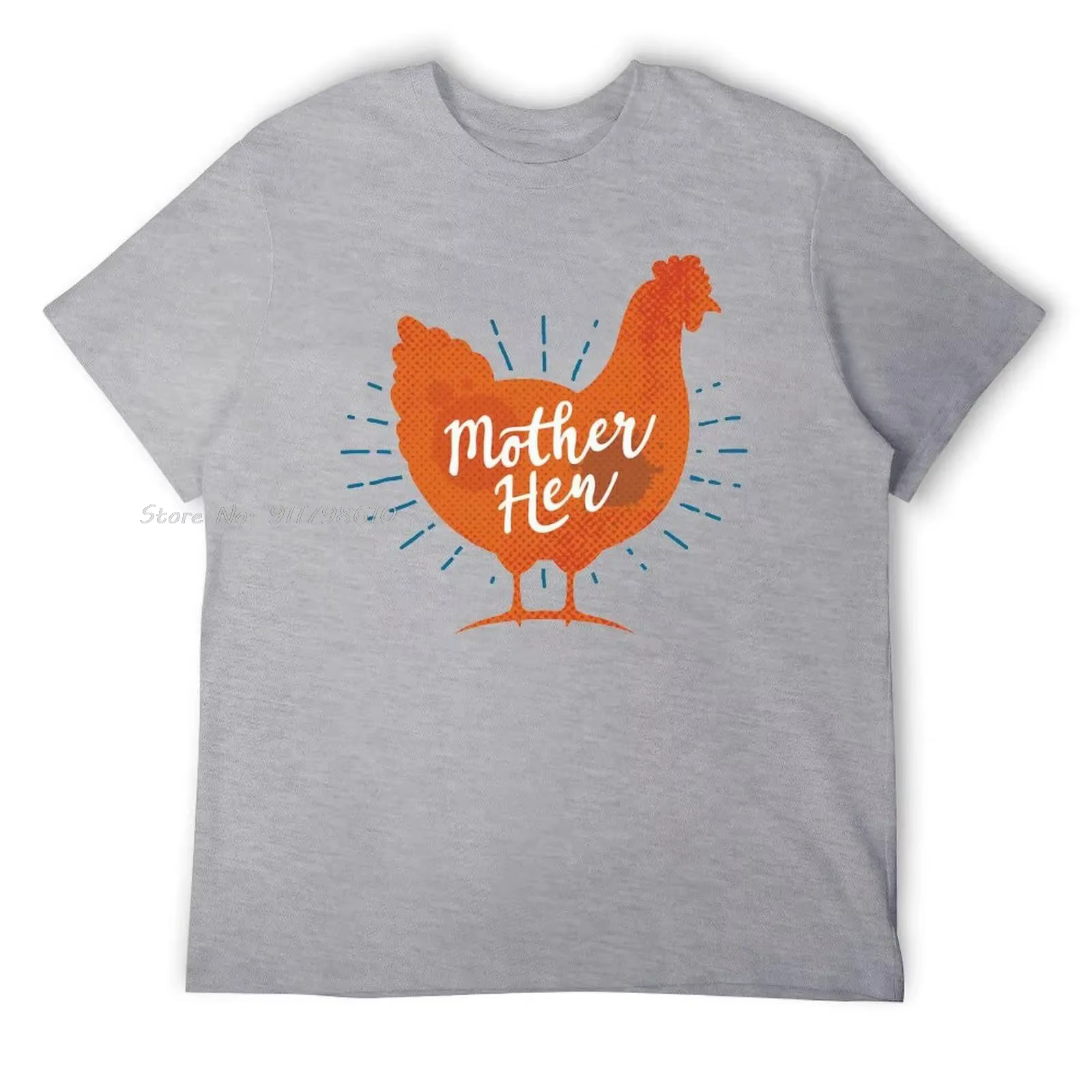 Fête des mères mère poule poulet maman T-shirt surdimensionné déplacer Humor coton