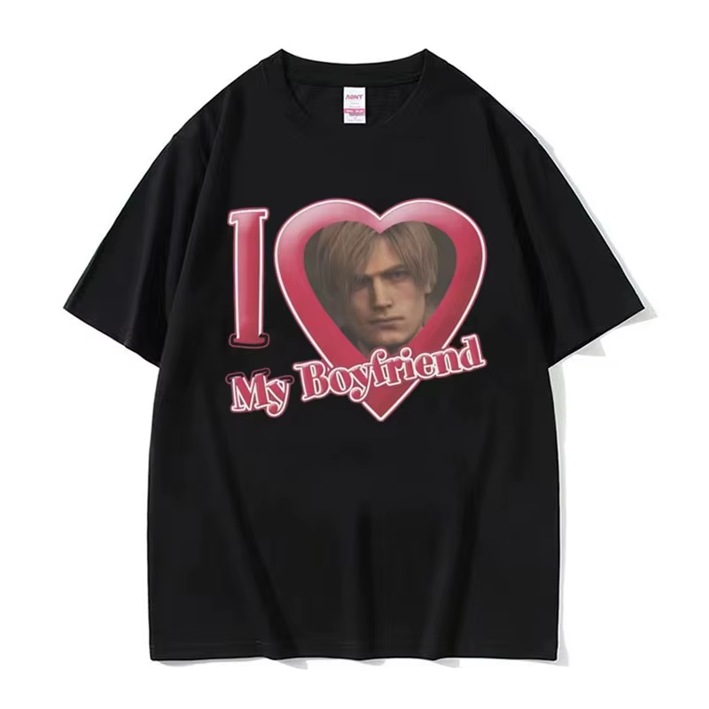 T-shirt graphique I Love My Boyfriend Leon S Kennedy pour hommes et femmes