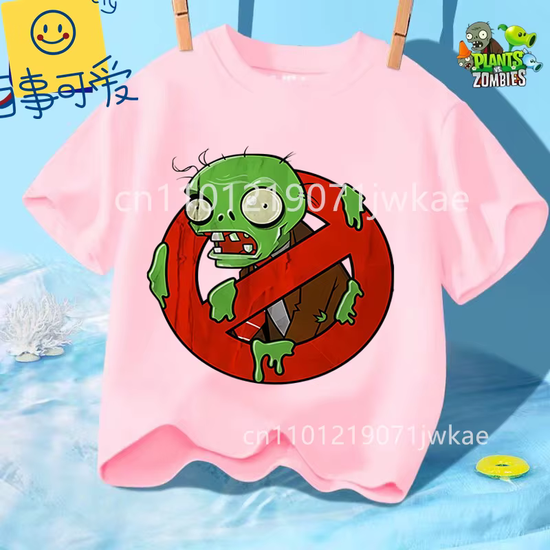T-shirt d'été à col rond pour garçons et filles