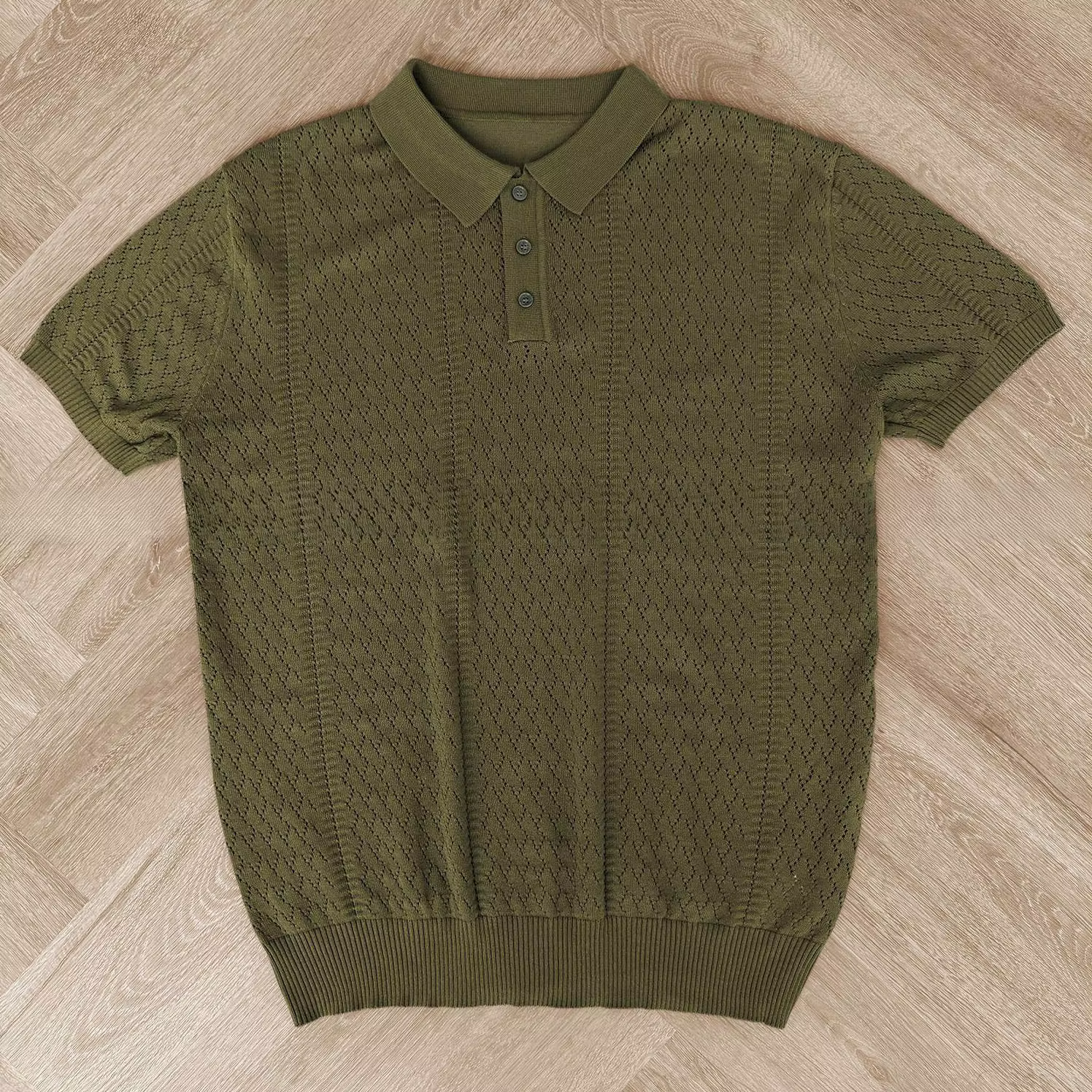 T-shirt Polo en maille à manches courtes pour homme