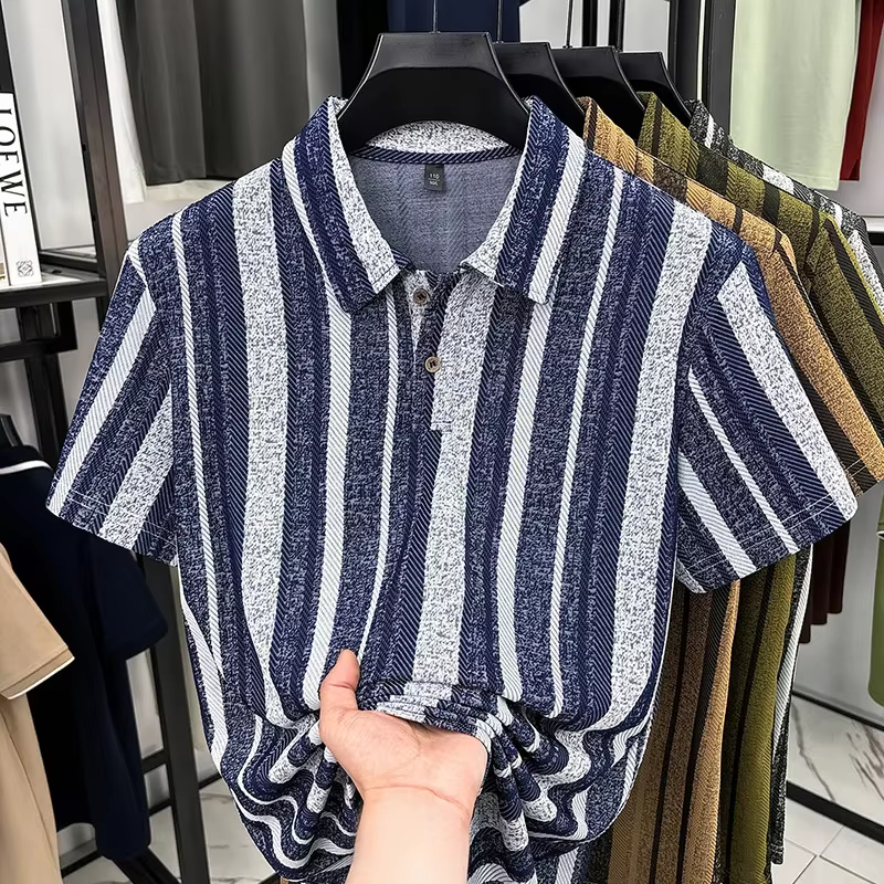 Polo à rayures pour homme