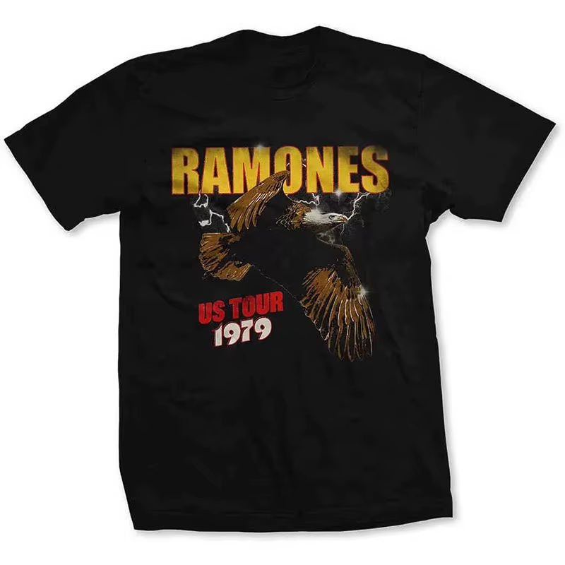 The Ramones - Groupe punk américain légendaire - T-shirt à manches courtes en coton imprimé musique rock