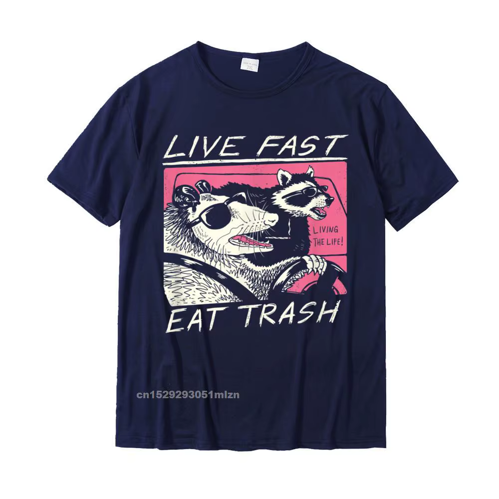 Vivez rapide! Manger des déchets! T-Shirt offre spéciale nouveau