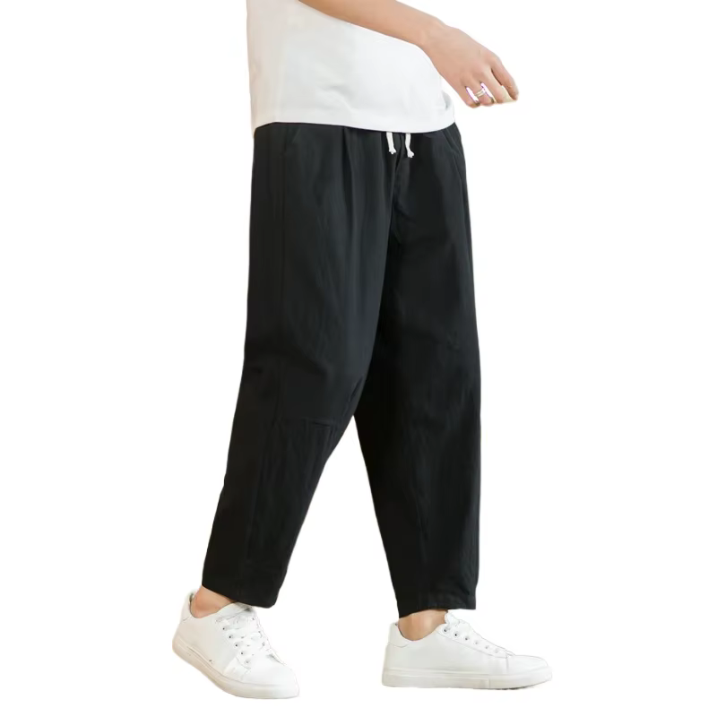 Pantalon en coton et lin pour homme