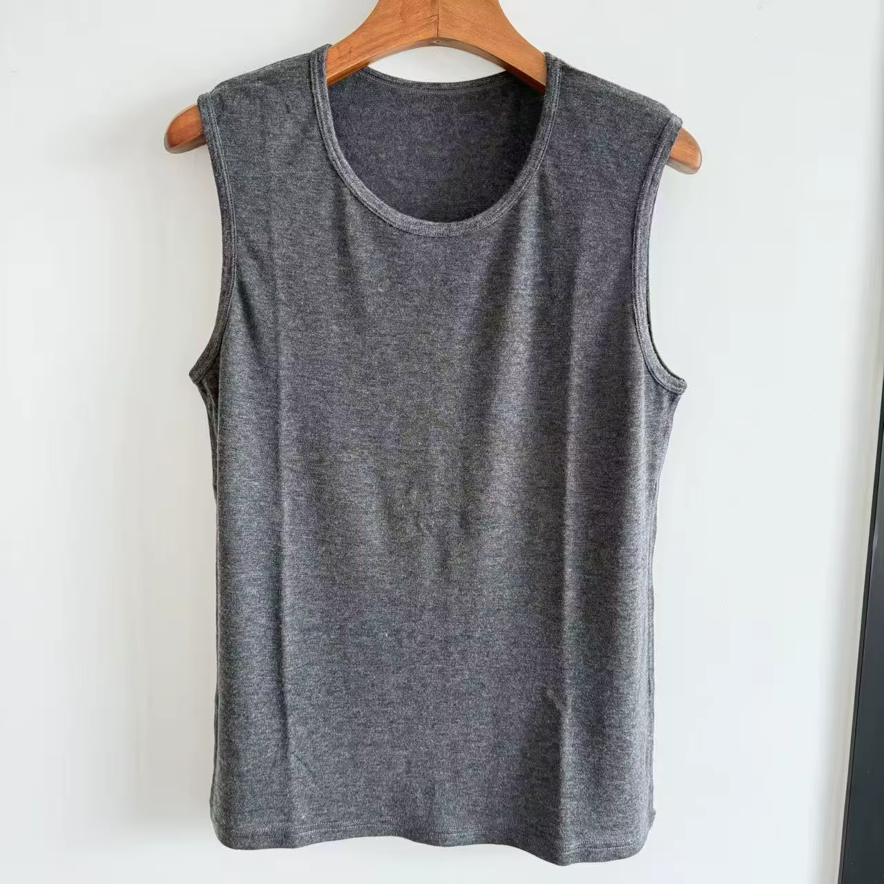 100% laine mérinos hommes débardeur chemise sans manches couches de base doux à côté de la peau confortable à l'extérieur