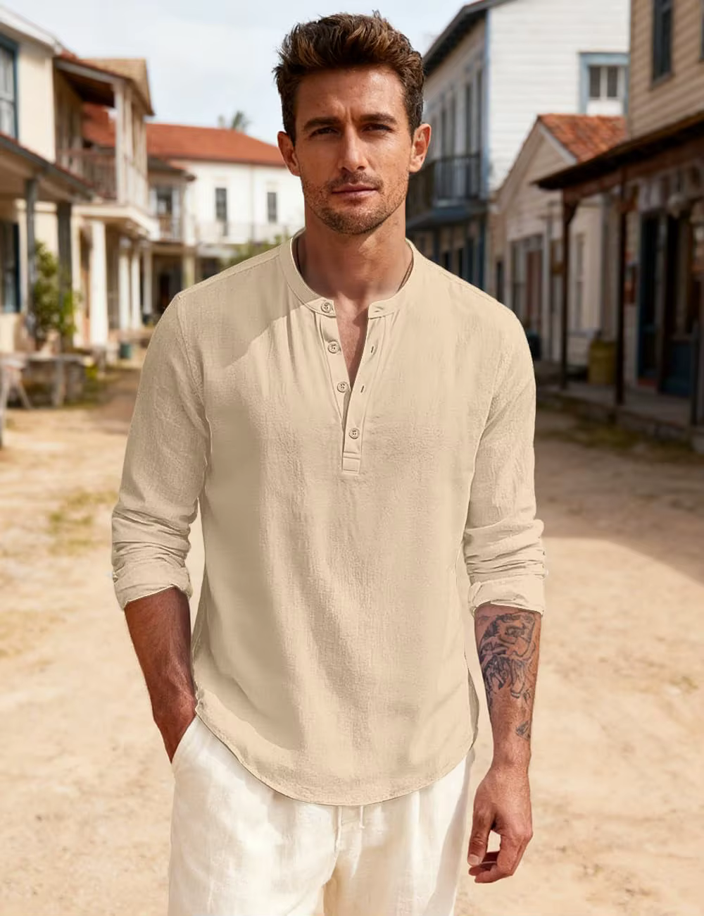 Chemise en lin pour homme